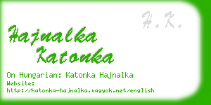 hajnalka katonka business card